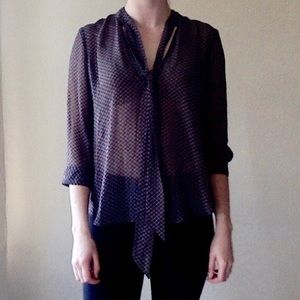 Kimchi Blue --  Purple -- Flowy Blouse -- S